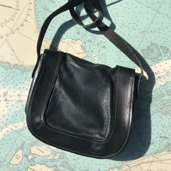 Vintage Black Leather Karen Purse - Picture 5 of 7